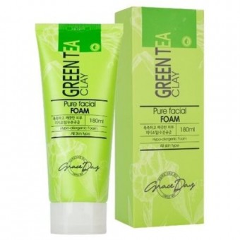 Grace Day Green Tea Clay Pure Facial Foam - Пенка для умывания с зеленой глиной